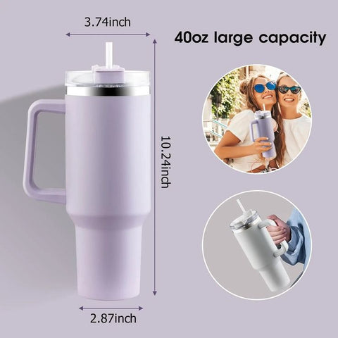 ✨40 oz Insulated Tumbler 1200ML HOT AND COLD✨