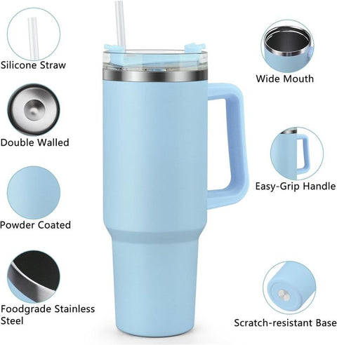 ✨40 oz Insulated Tumbler 1200ML HOT AND COLD✨