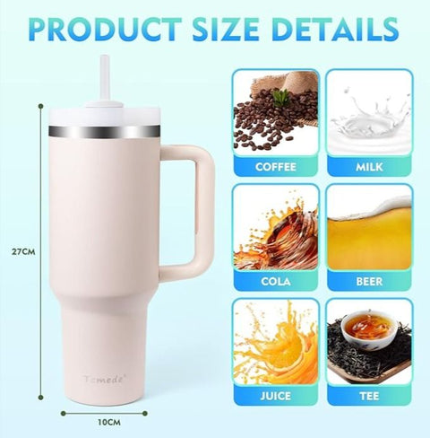 ✨40 oz Insulated Tumbler 1200ML HOT AND COLD✨